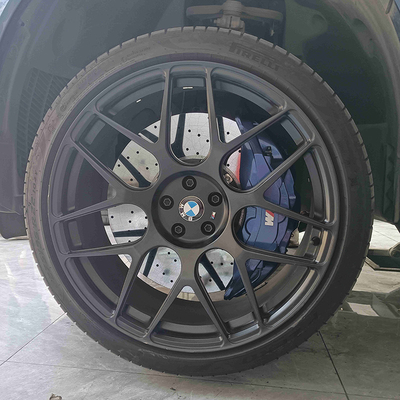 알루미늄 BMW X5 브레이크 캘리퍼스 큰 크기 10 피스톤 캘리퍼스 420mm 탄소 세라믹 디스크